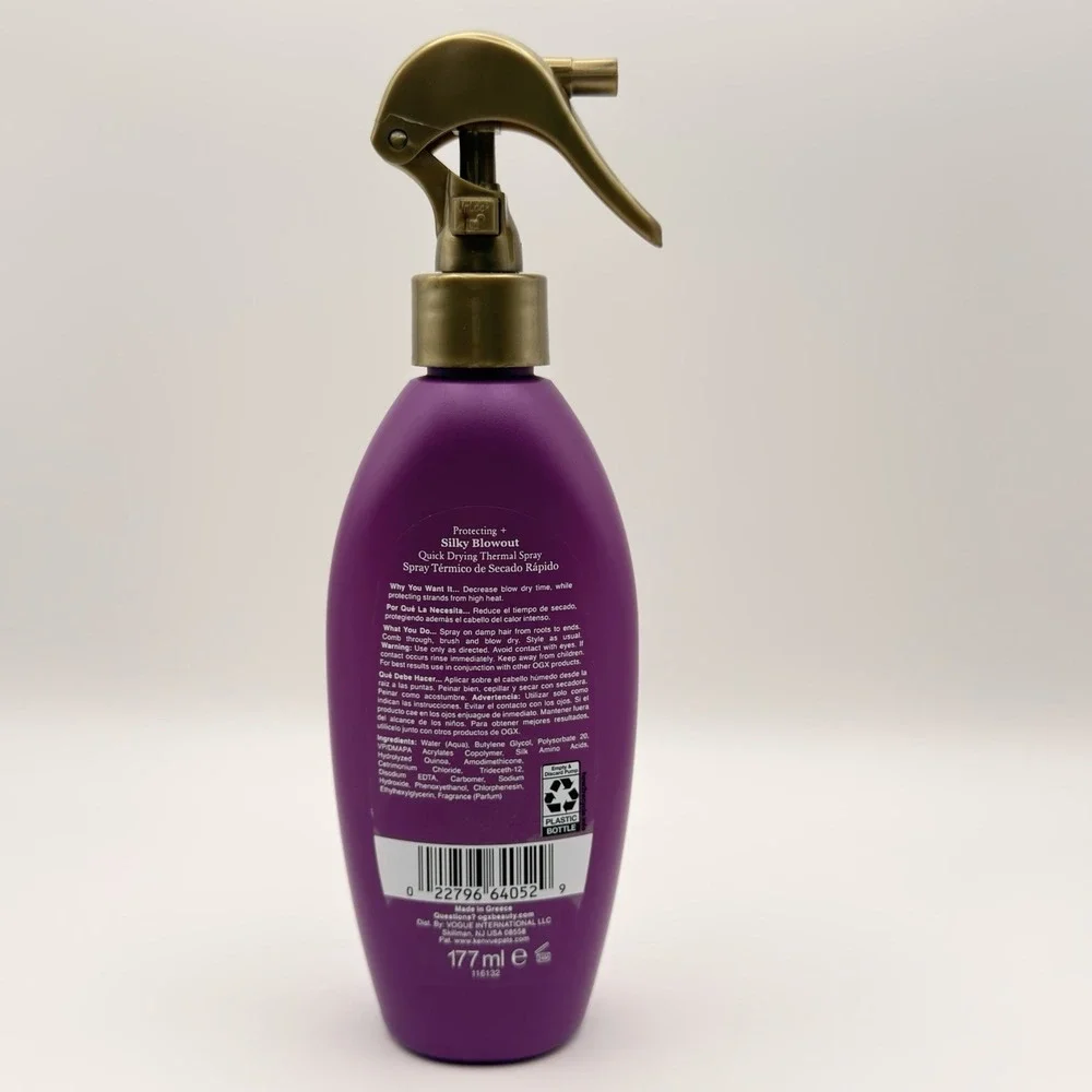 OGX Protecting + Silk Blowout Quick Drying Thermal Spray 6 fl oz Pack of 1 new